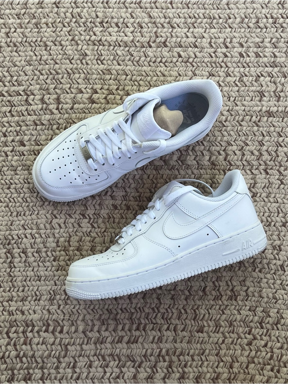 Womens Nike Air Force 1 All White Sneakers Size 9
